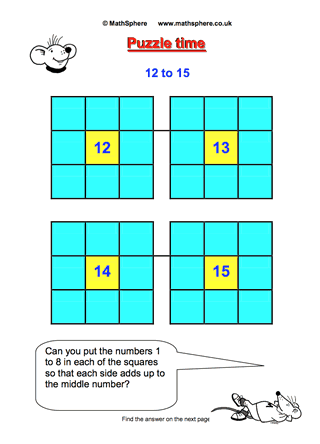 math puzzles for high school printable