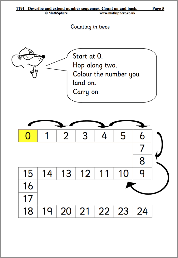 Number Sequences Maths Worksheets