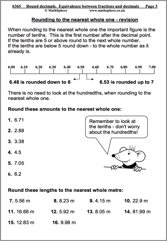 Rounding Decimals