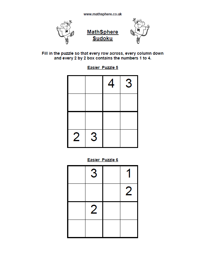 4x4 sudoku - Easy Worksheets,Easy Sudoku Puzzles for Kids